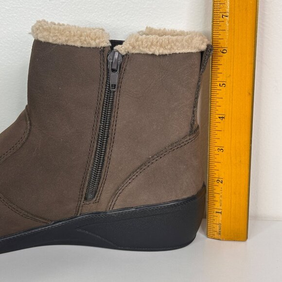 Drew Jayla Womens 9M Leather Ankle Boots With Faux Fur Lining & Side Zipper - Picture 5 of 8